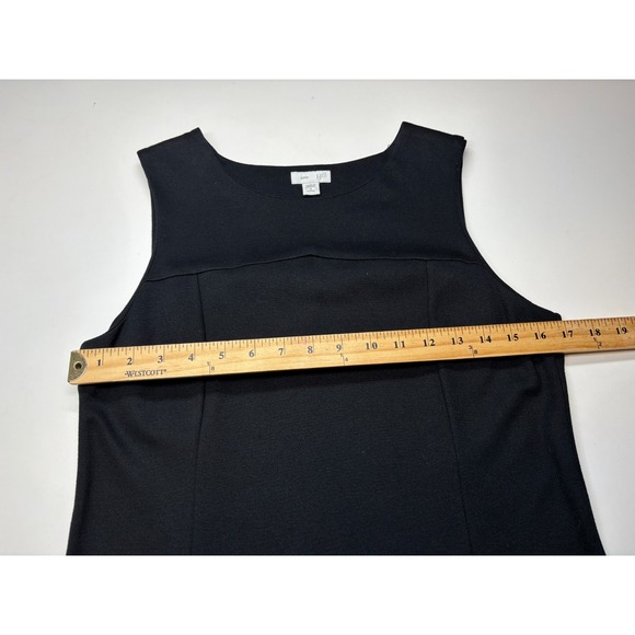 J. Jill Dress Petite Small Black Ponte Sleeveless Knee Length Knit Tank - Picture 5 of 7